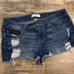 Distressed Jean Shorts
